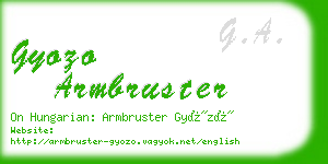 gyozo armbruster business card